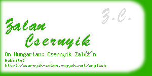 zalan csernyik business card